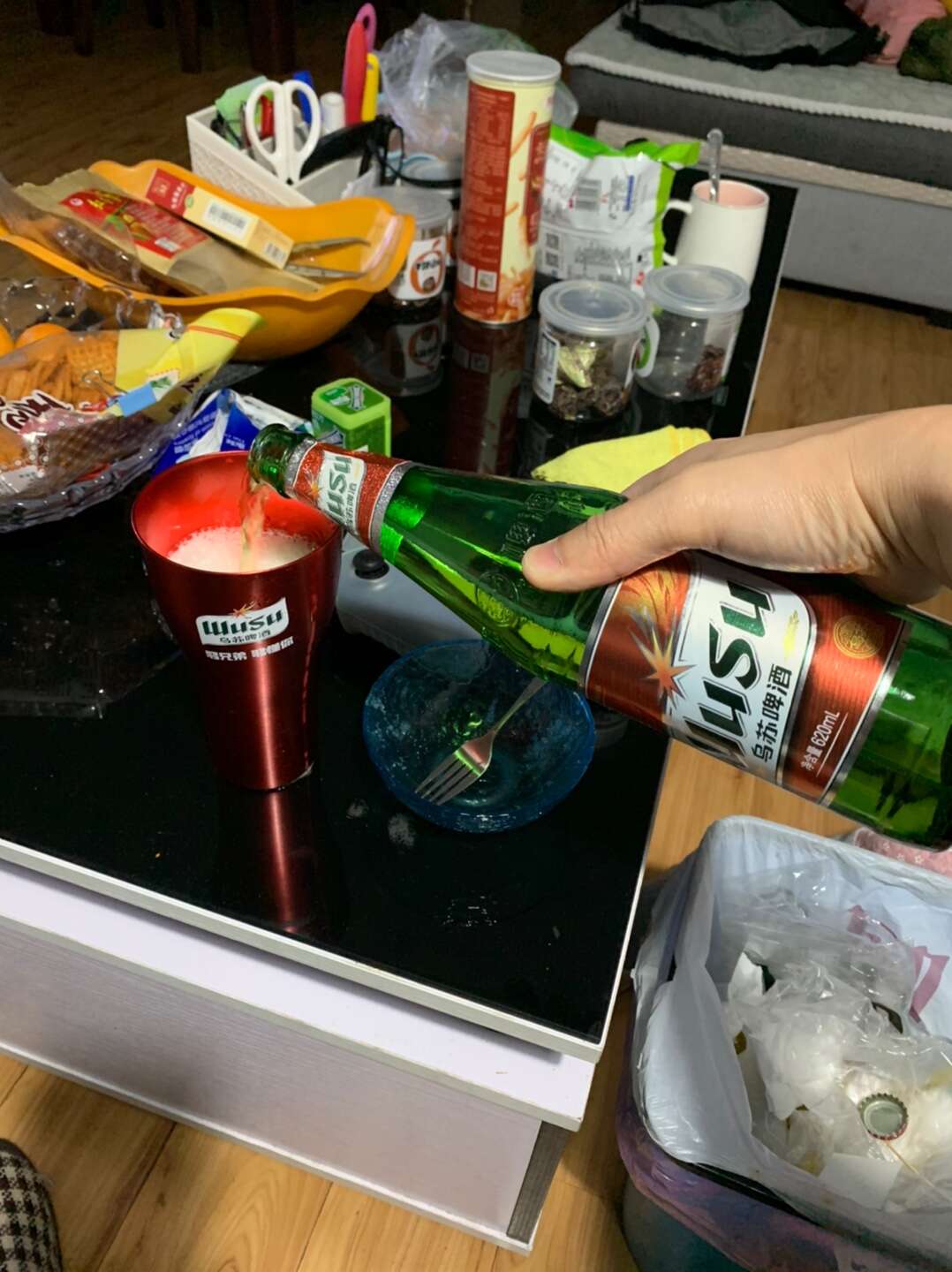 ========朋友圈======== 休闲聚会必备 新疆夺命大乌苏啤酒620ml*12瓶