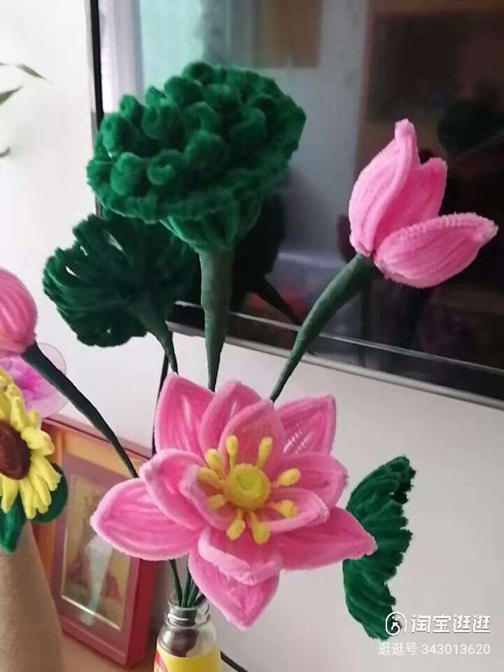 40根彩色diy毛根扭扭棒手工材料