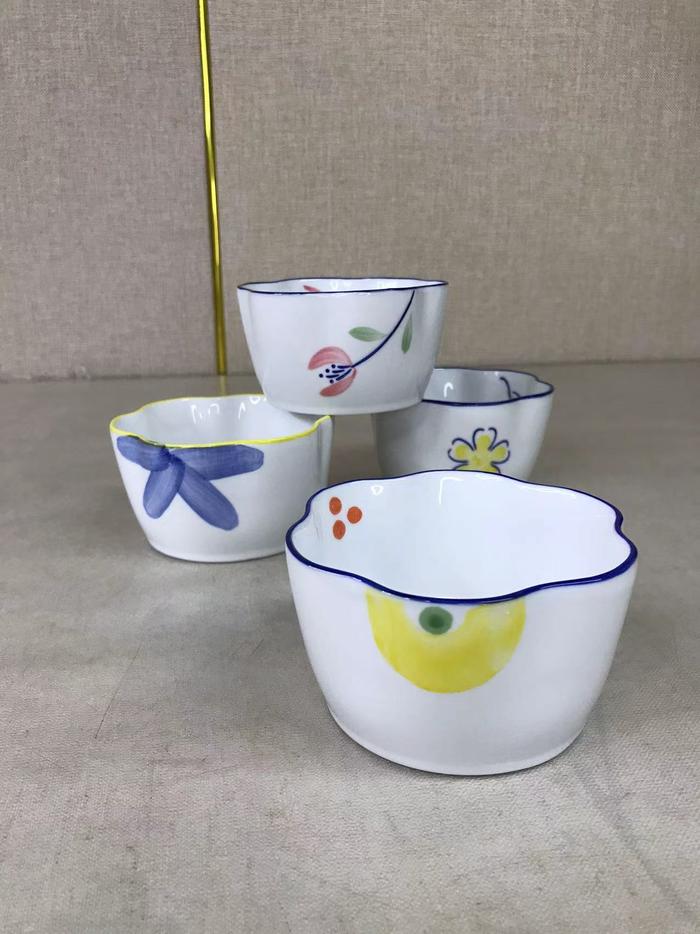 宋青窑新品舒芙蕾陶瓷碗3.5寸