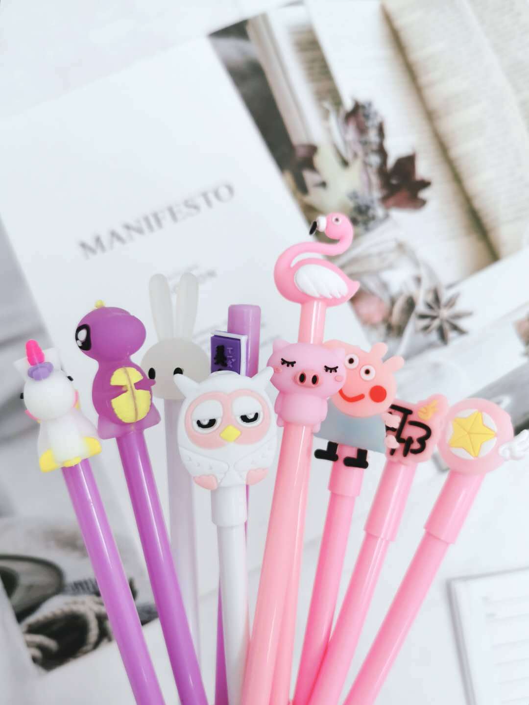 卡通中性笔可爱超萌少女心文具10支 - 大淘客联盟