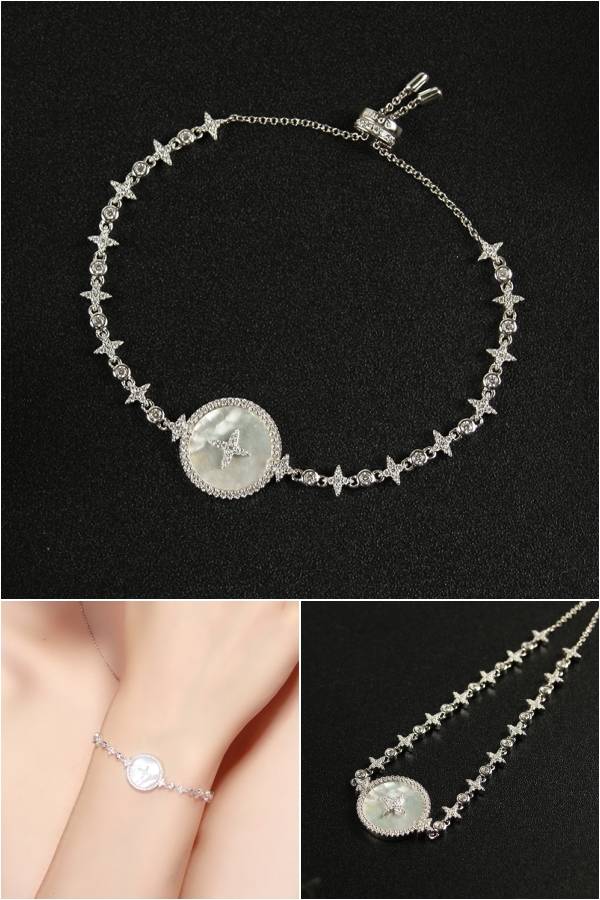 apm气质高级感星星珍珠贝母手链