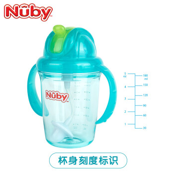 Nuby（努比） 美国Tritan儿童水杯 蓝色-带刻度