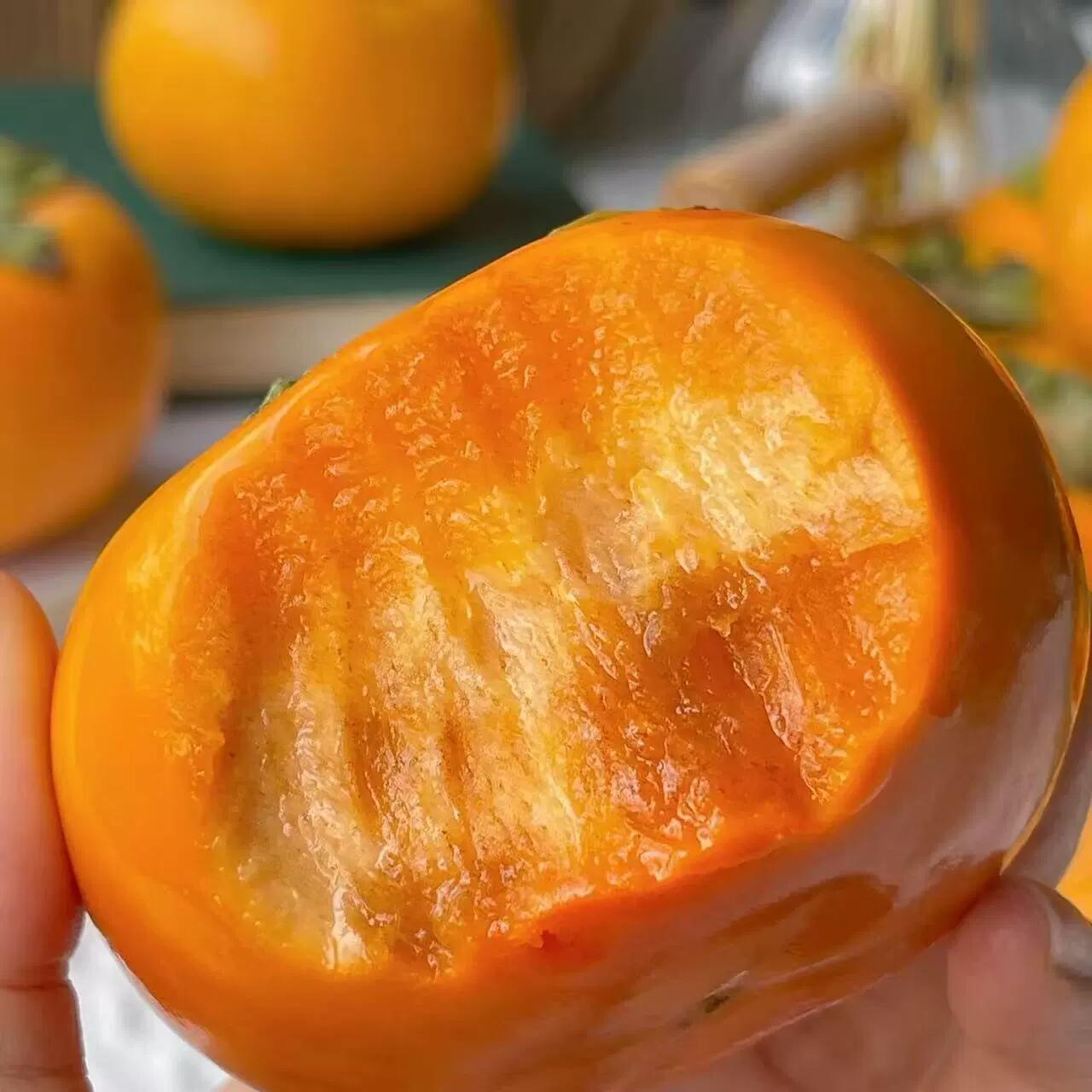 陕西巧克力脆柿子带箱5斤大果