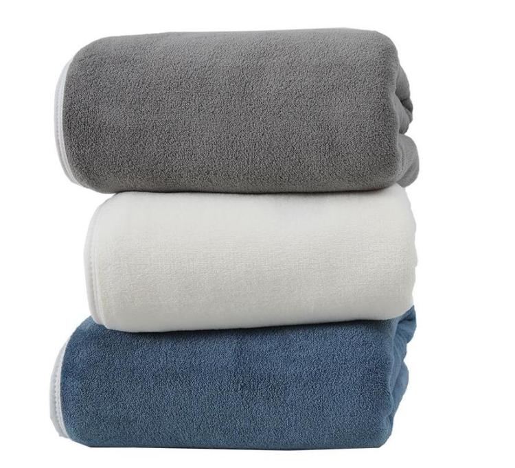 15天免费试用！珊瑚绒加大加厚浴巾60*120cm