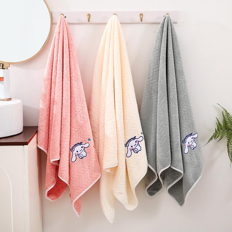 【白玉狗】7A抗菌麦穗微粒绒浴巾