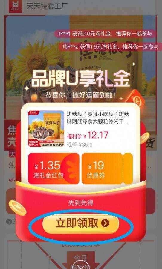 礼金到手12.5左右！心里美焦糖瓜子500g*2袋