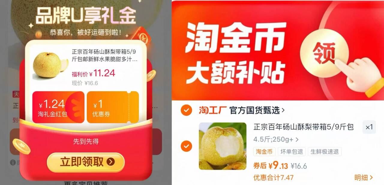 正宗百年砀山酥梨带箱4.5斤