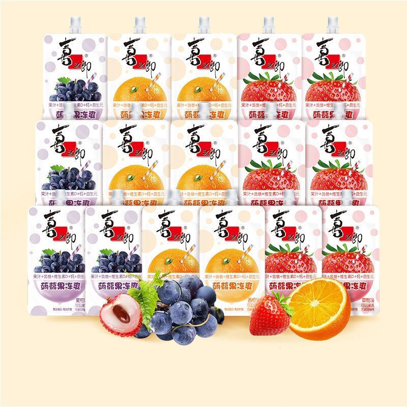 喜之郎蒟蒻果冻爽混合装16支