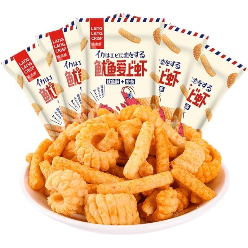 鱿鱼爱上虾条30gx10包