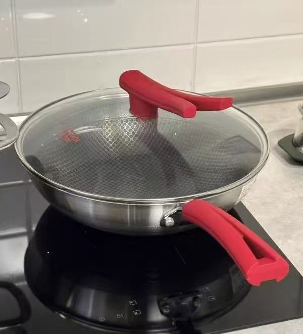 【康巴赫】不粘锅家用炒锅304不锈钢蜂窝