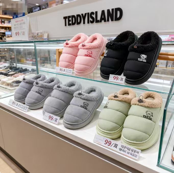 泰迪爱兰女士秋冬加绒棉拖