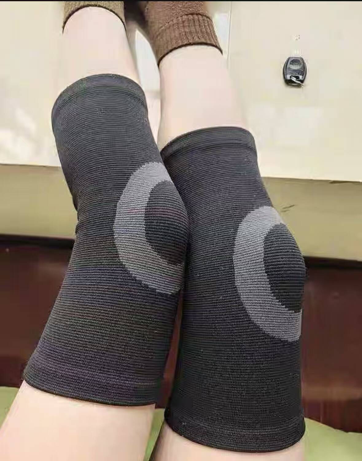 【运费险】加绒护膝套灰绒一对装