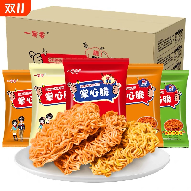 【下拉6.32元】50包一宛香掌心脆干脆面700g