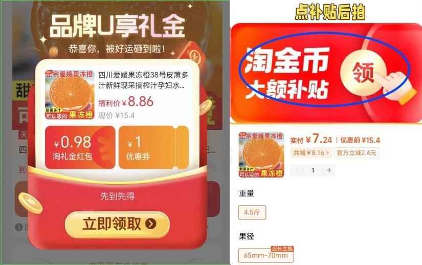 四川眉山38号爱媛果冻橙4.5斤