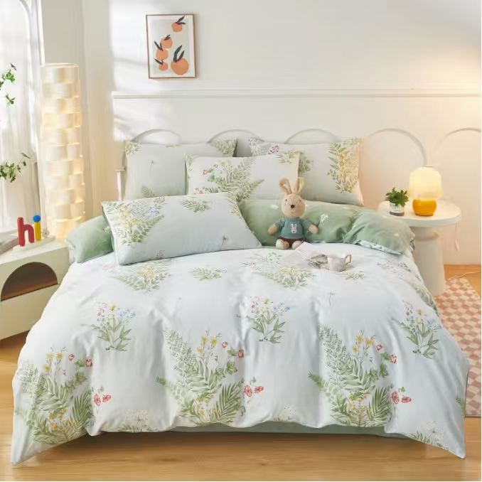 红豆！AB面纯棉四件套