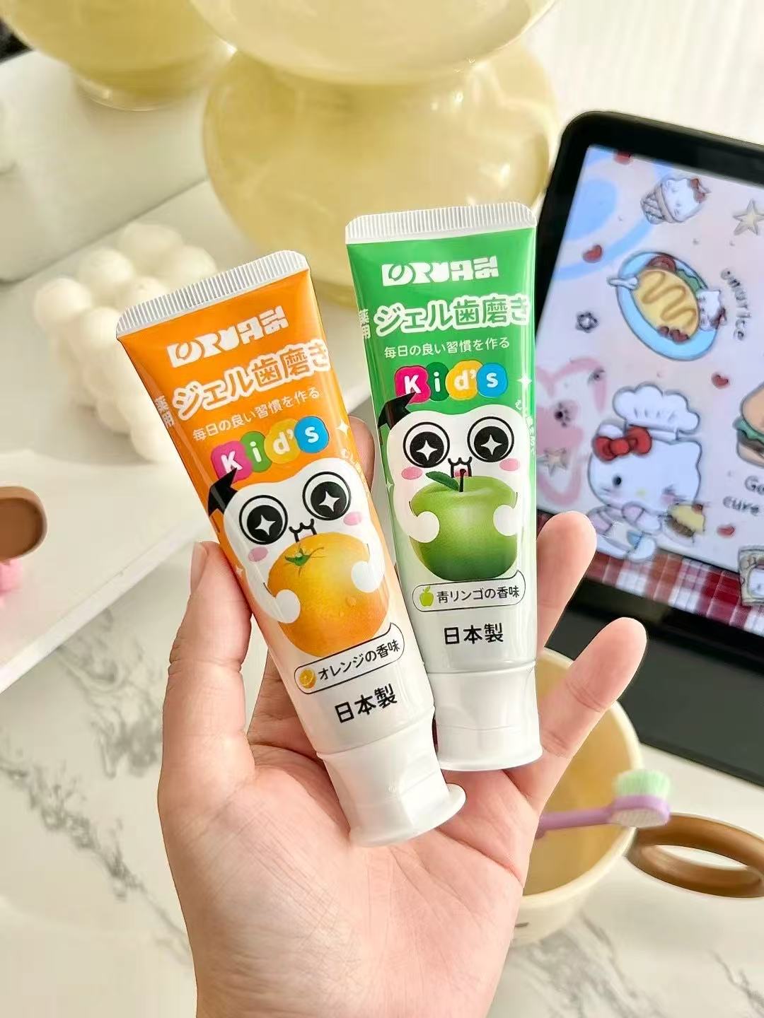 任拍3支！丹之荣日本进口儿童牙膏50g*3支