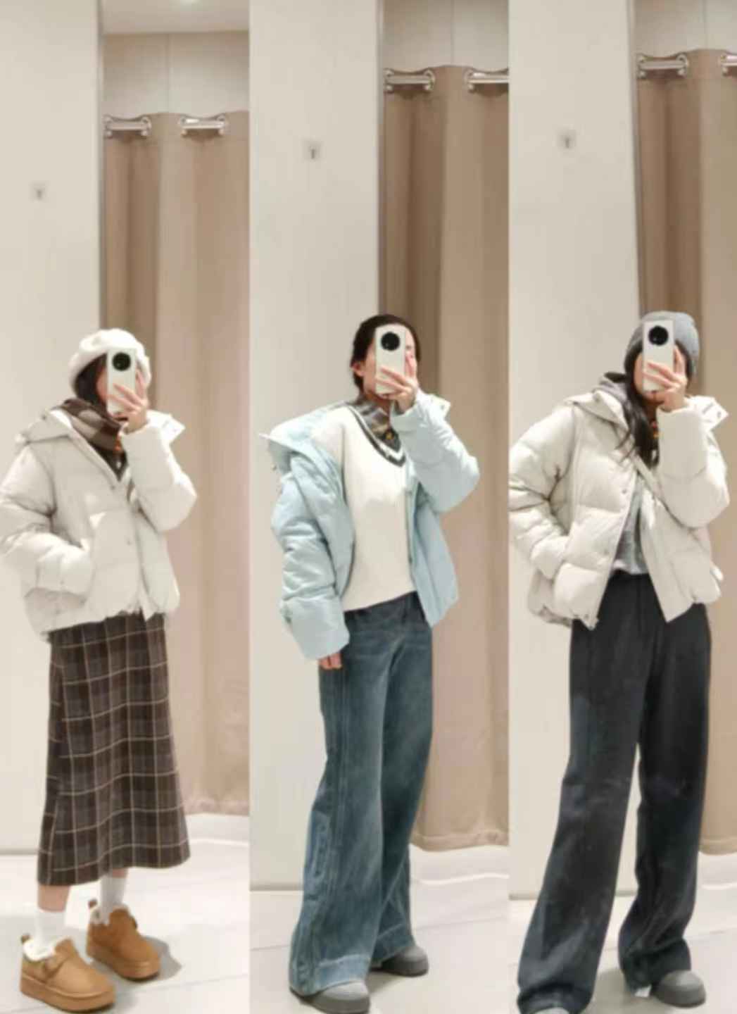 【熊猫】防泼水保暖休闲羽绒服