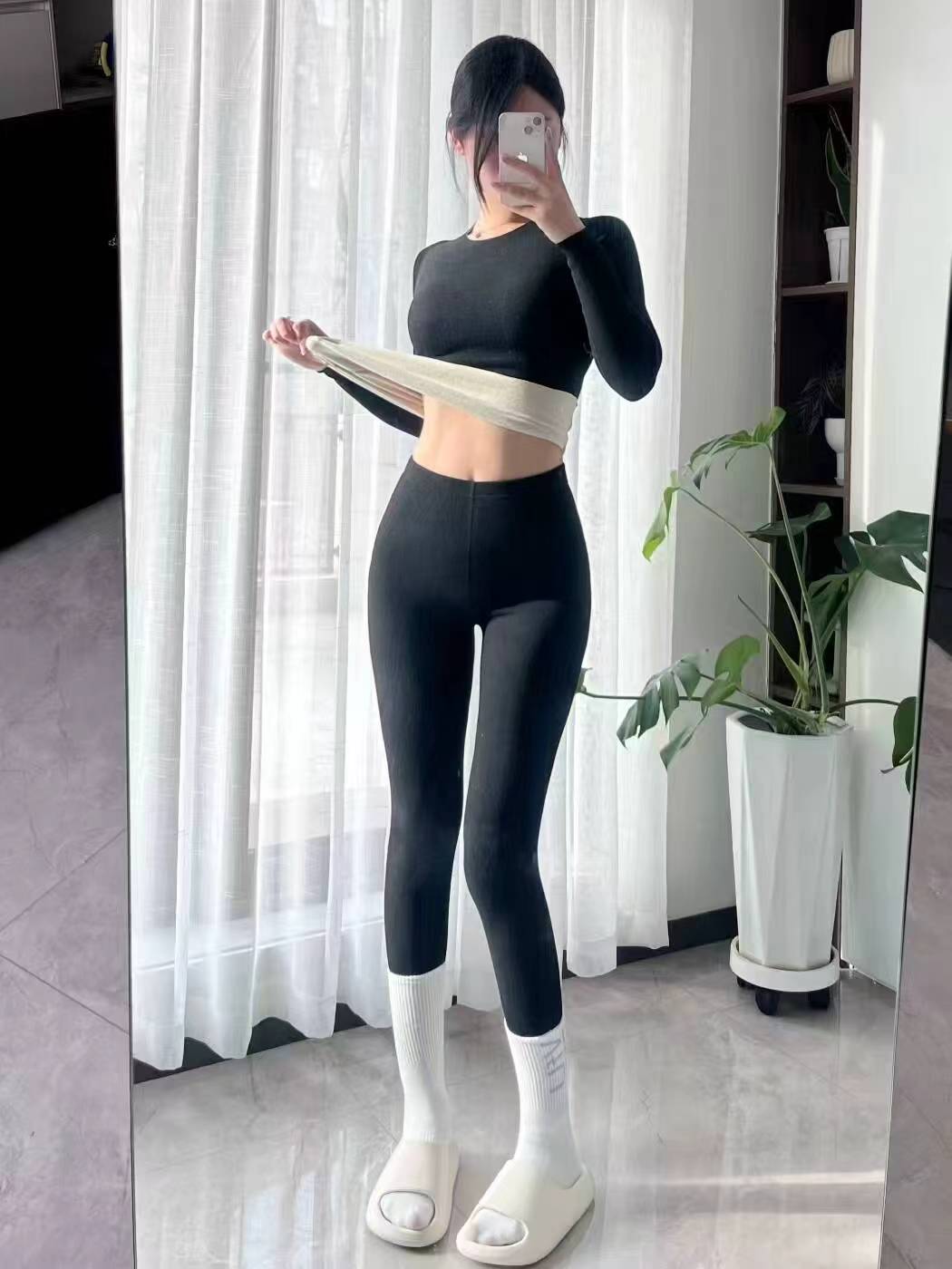 雅鹿！两件套男女款德绒/羊绒无痕内衣套装