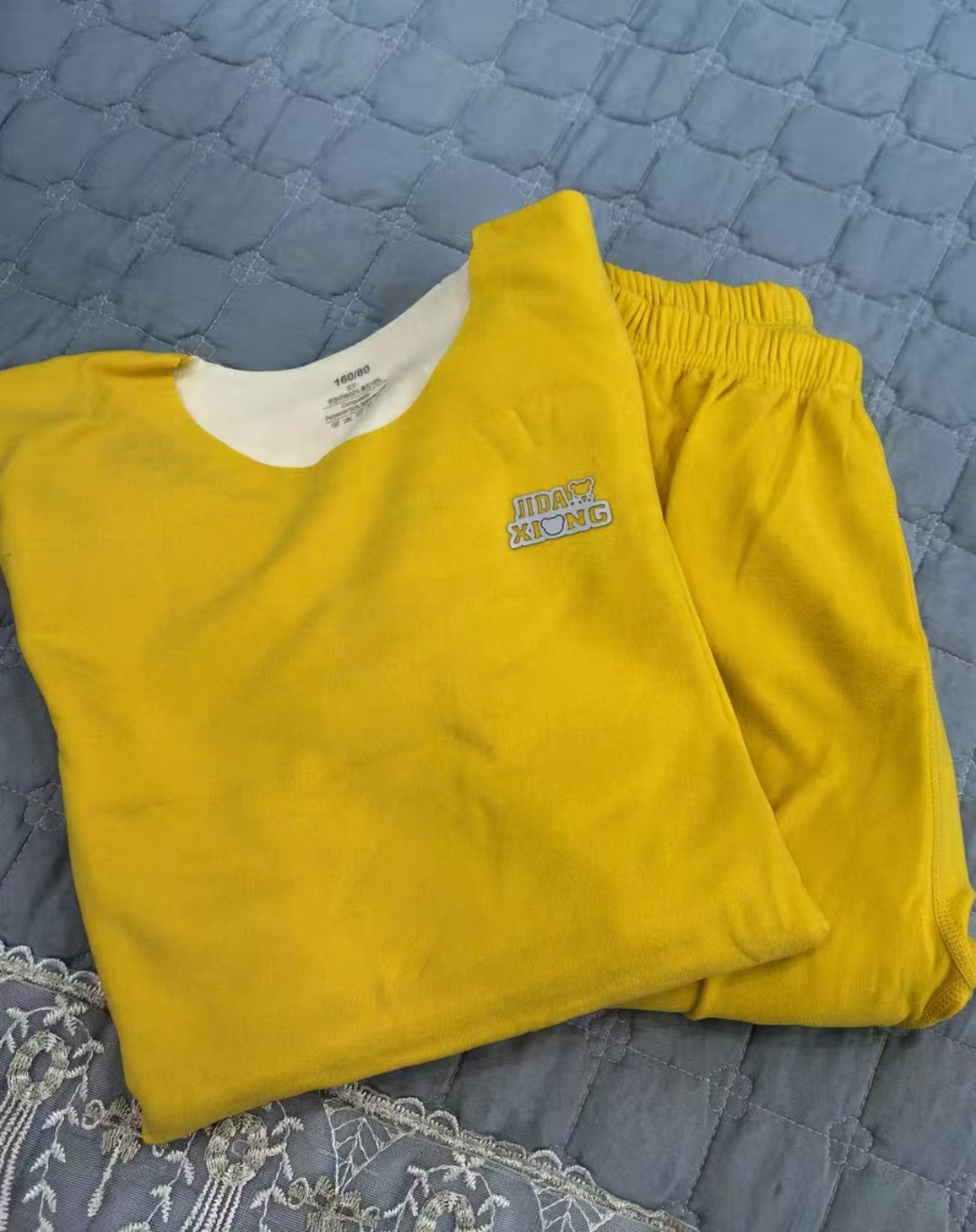 顶瓜瓜儿童磨绒保暖内衣套装