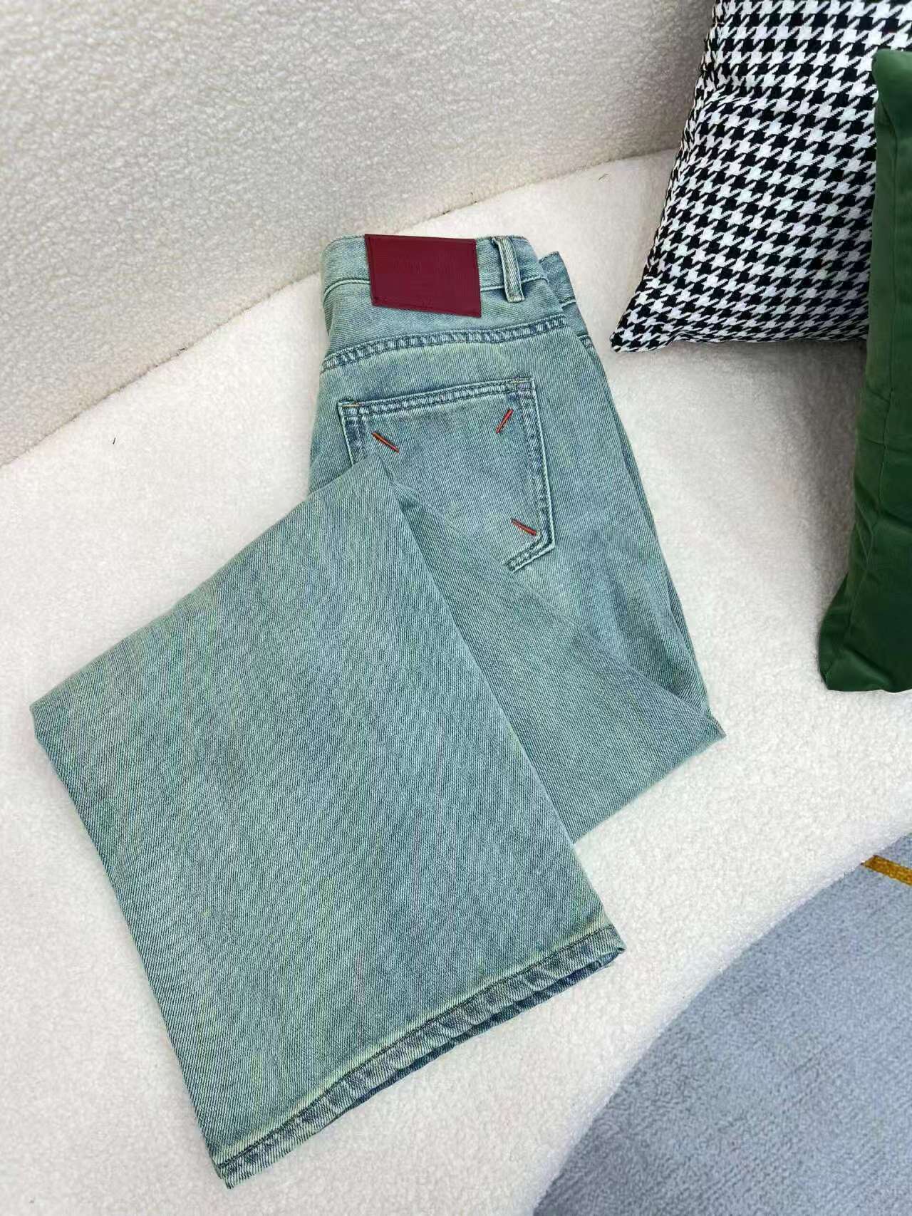 降10元！LaChapelly拉夏贝尔阔腿牛仔裤