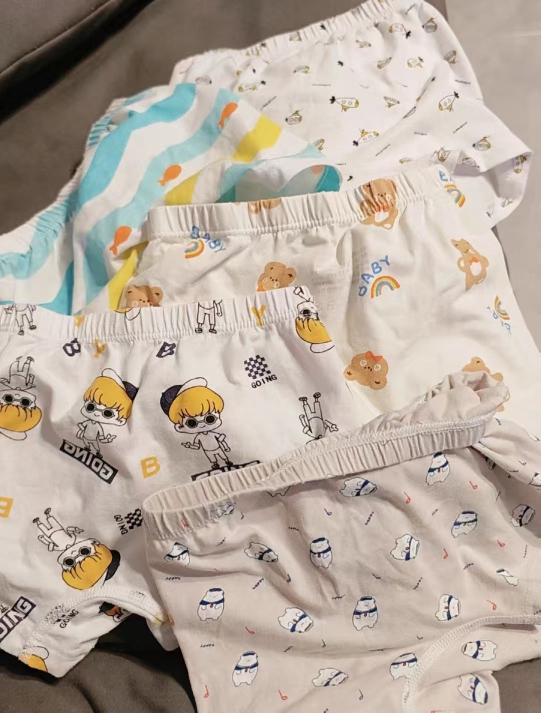 小猪大卫内裤宝宝卡通印花平角裤6条