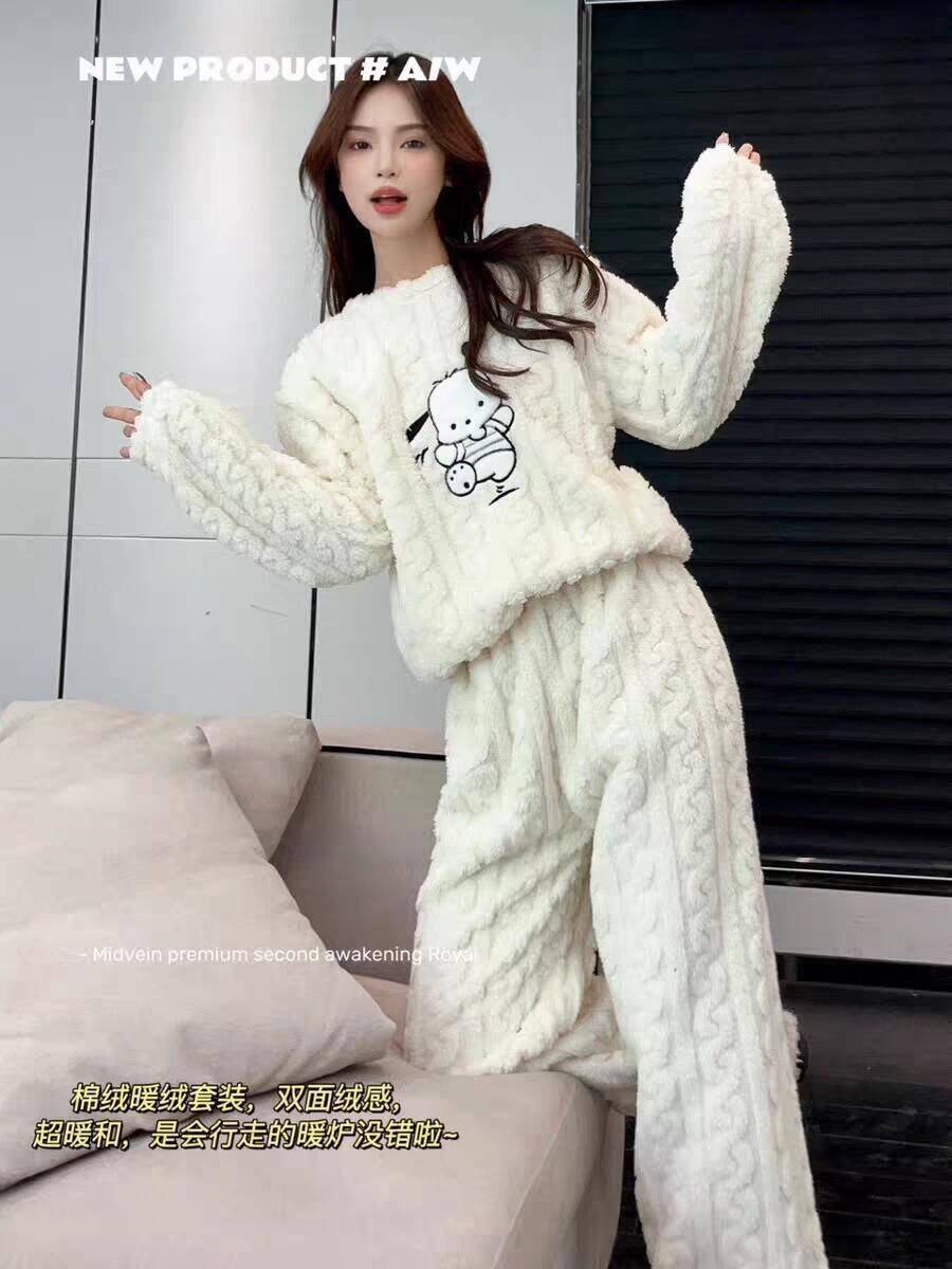 带运费险！唐狮！珊瑚绒彩虹睡袍