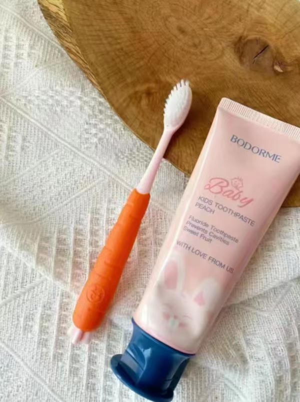 【送牙刷】贝德美儿童防蛀牙膏70g*2支