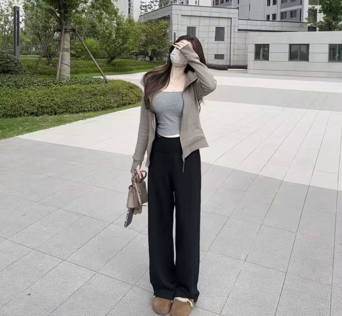 SIINSIIN直筒裤加绒休闲裤冬季