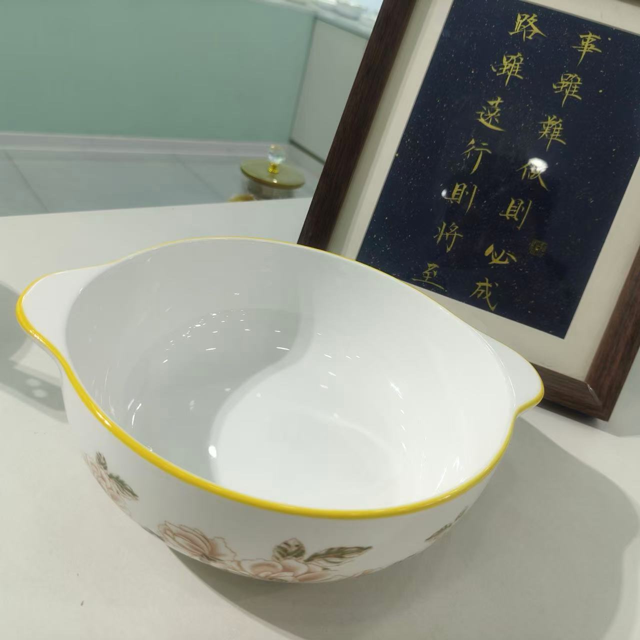 【9.5英寸*2个】陶瓷防烫双耳大汤碗