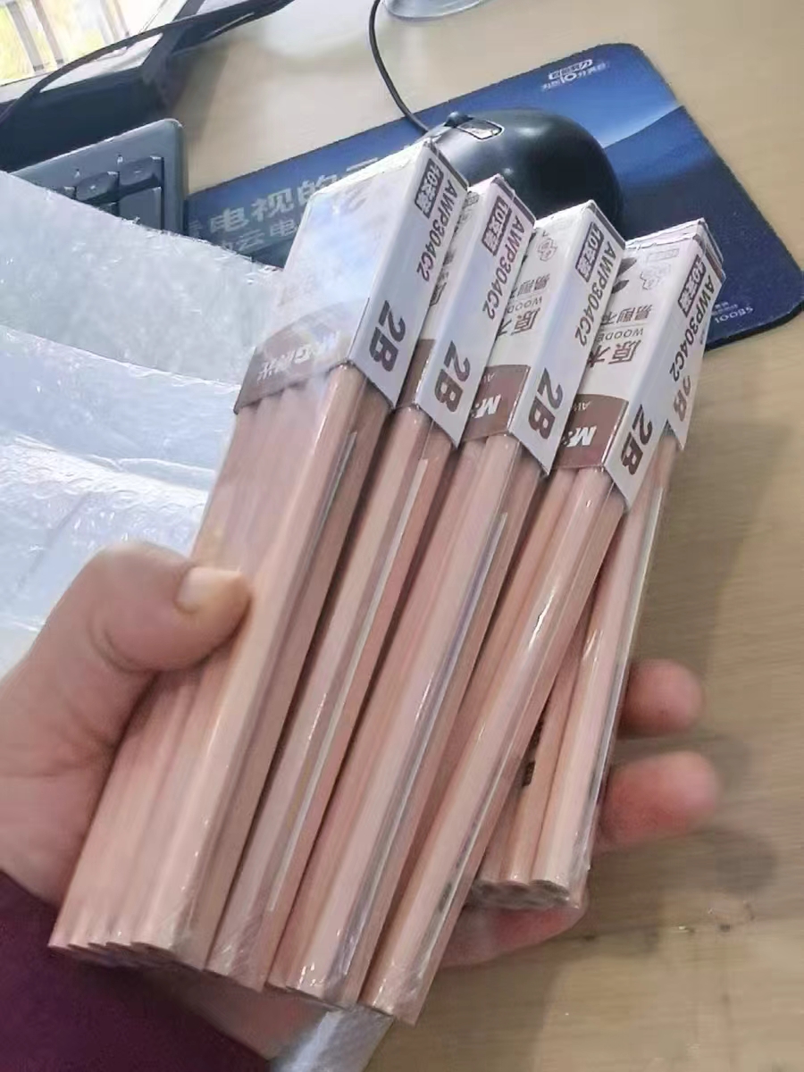 晨光黑木铅笔粗芯50支