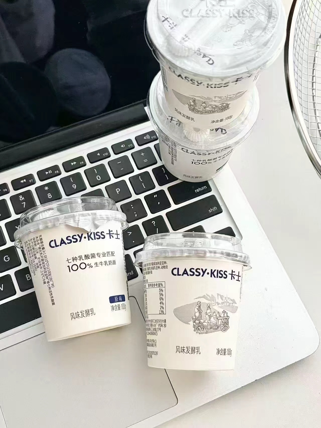 拍4件！卡士100g风味发酵乳低温酸奶共24杯