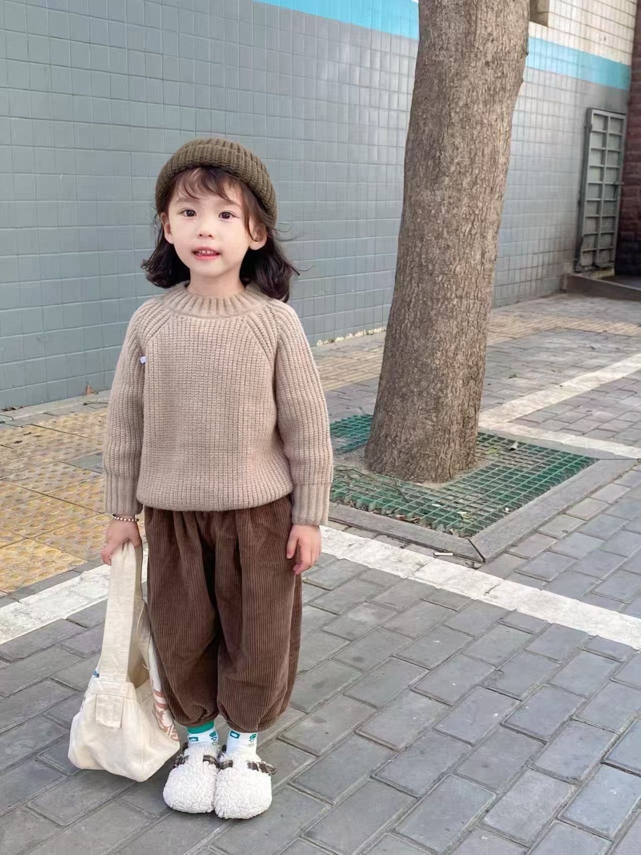 口袋虎！500g加绒加厚羊驼绒裤