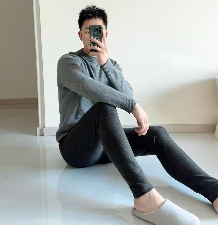 鸭鸭男士保暖裤羊绒加厚加绒