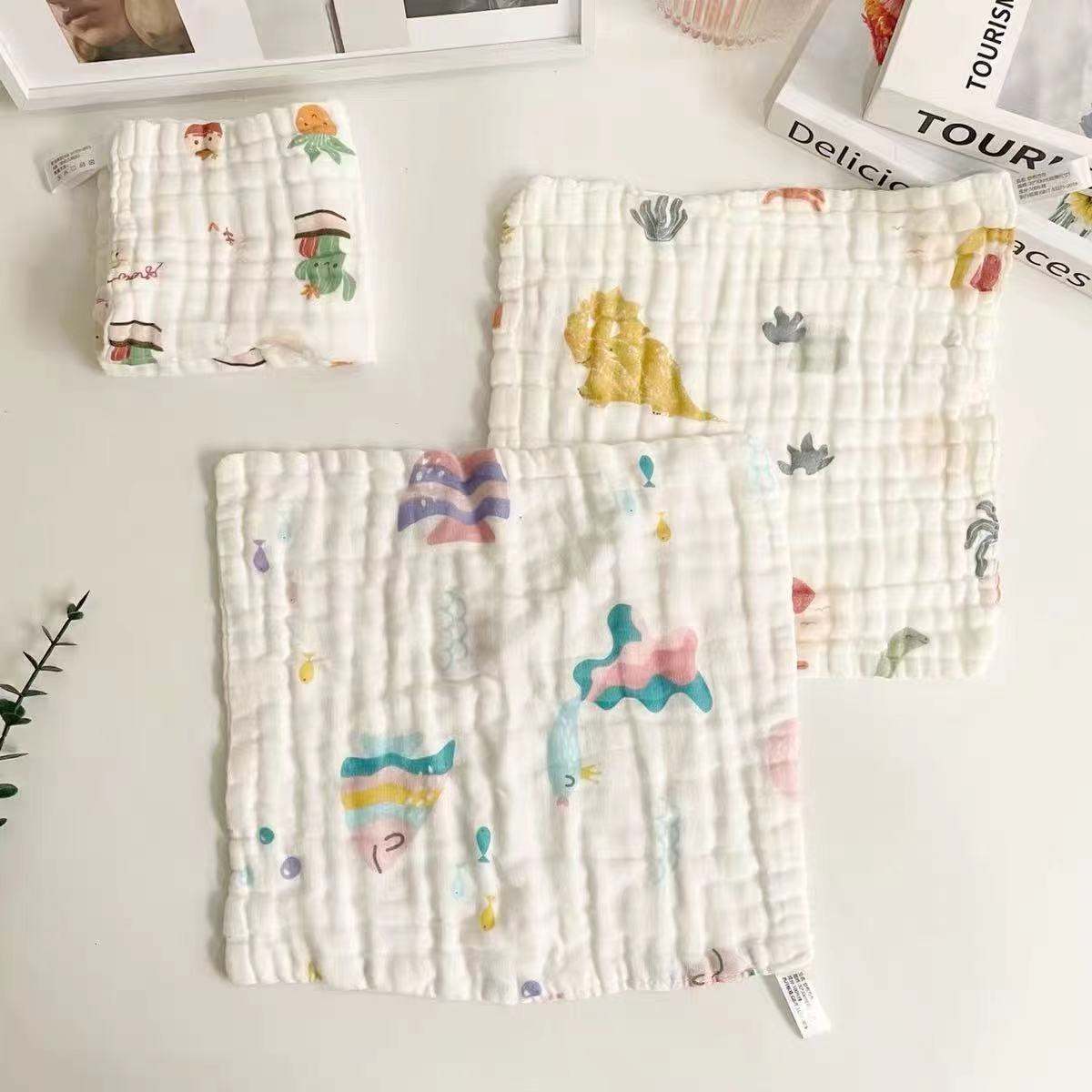 贝肽斯纯棉宝宝口水巾3条