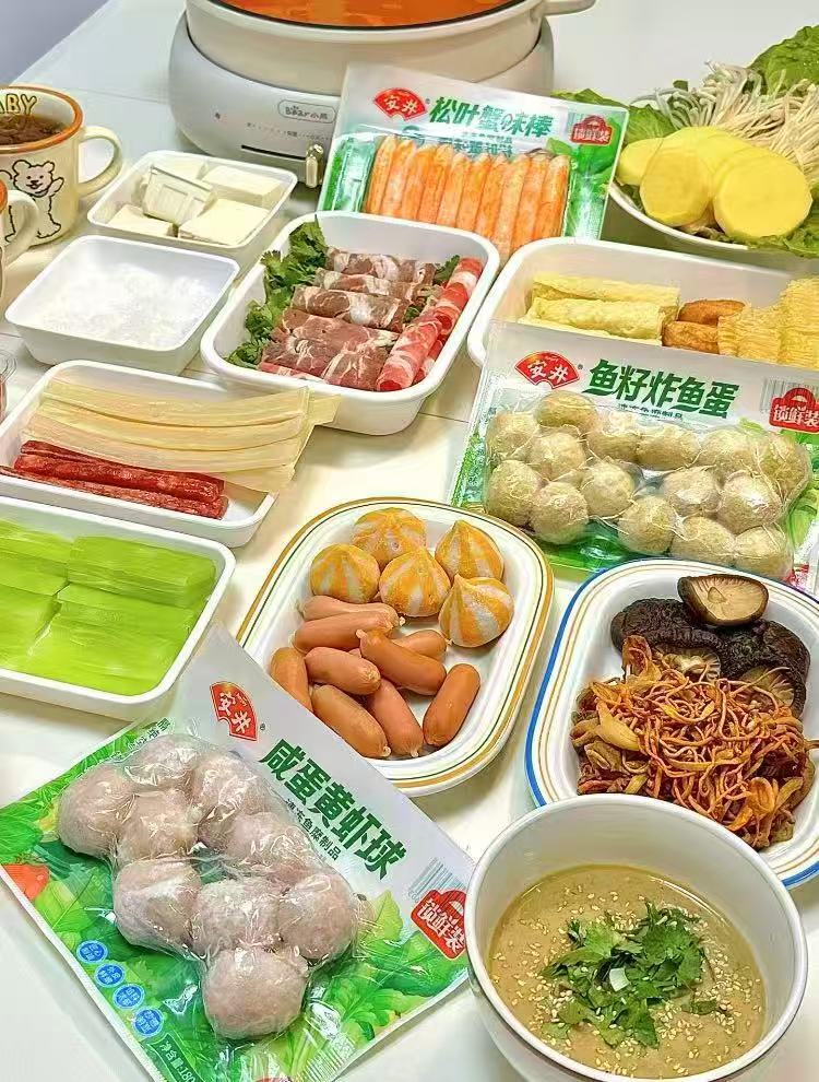 有肉值钱货!安井火锅食材合集！吃啥撸啥！