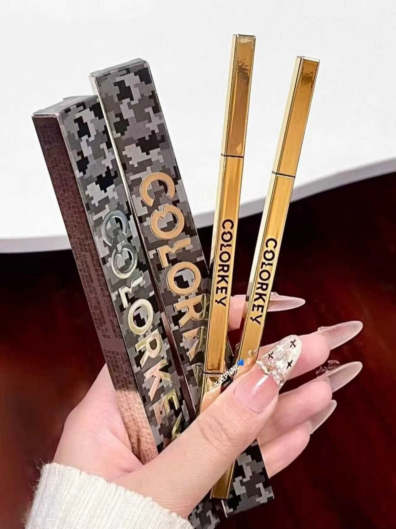 Colorkey防水持久小金筷眉笔2支